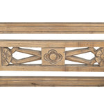 Promenade Mindi Wood Carved Wood Bench, 43.25"W