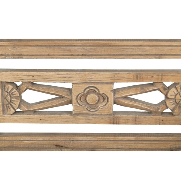Promenade Mindi Wood Carved Wood Bench, 43.25"W
