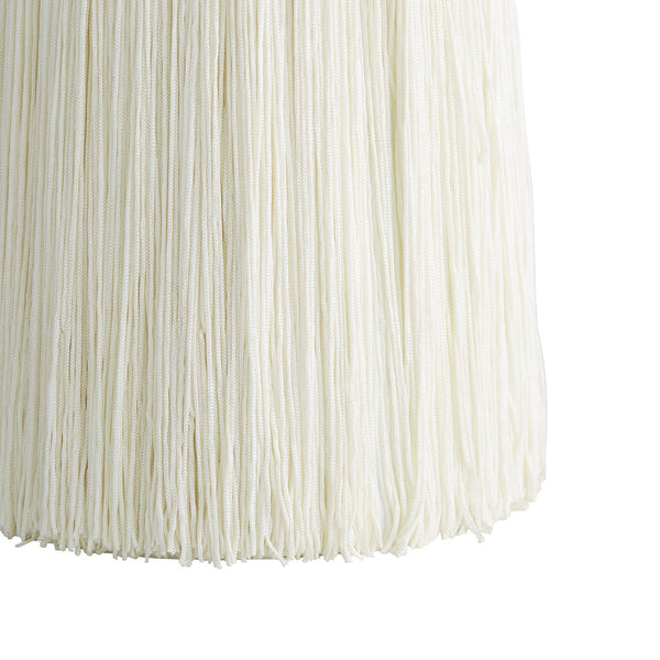 Tassel Lamp, Ivory Silk Blend Yarn