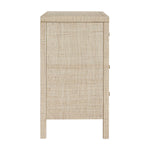 Paloma 3 Drawer Raffia Wrapped Dresser - Natural, 34"W
