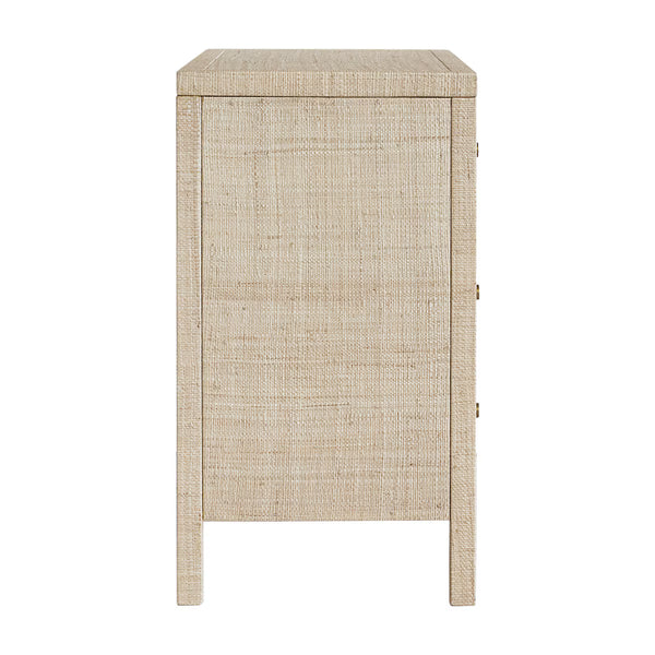 Paloma 3 Drawer Raffia Wrapped Dresser - Natural, 34"W