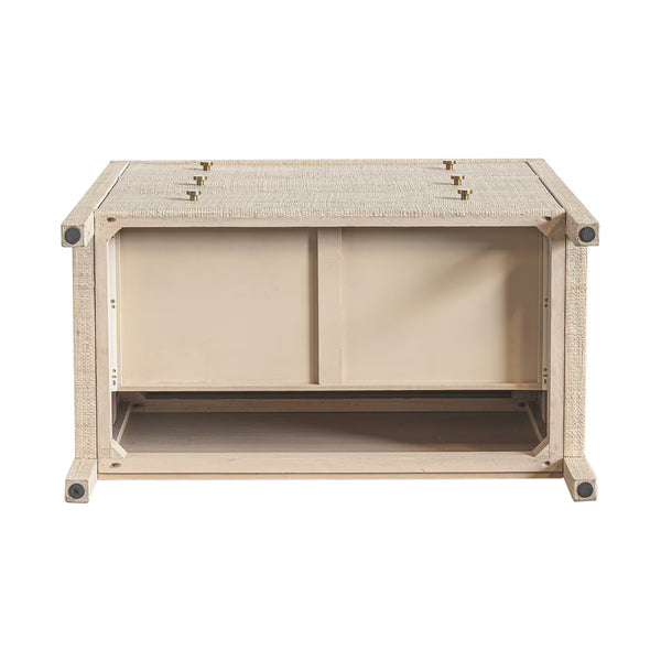 Paloma 3 Drawer Raffia Wrapped Dresser - Natural, 34"W