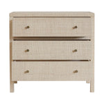 Paloma 3 Drawer Raffia Wrapped Dresser - Natural, 34"W