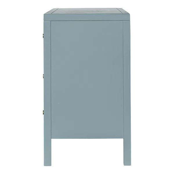 Maribelle Scallop 3 Drawer Dresser - Slate Blue, 34"W