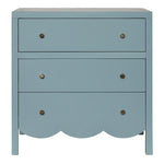 Maribelle Scallop 3 Drawer Dresser - Slate Blue, 34"W