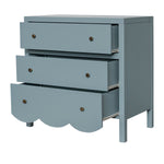 Maribelle Scallop 3 Drawer Dresser - Slate Blue, 34"W