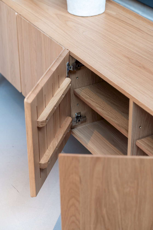 Nell Credenza, Light Oak, 71"W x 17.7"D x 23.6"H