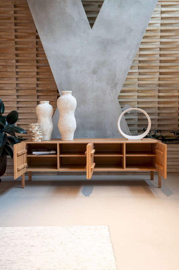 Nell Credenza, Light Oak, 71"W x 17.7"D x 23.6"H