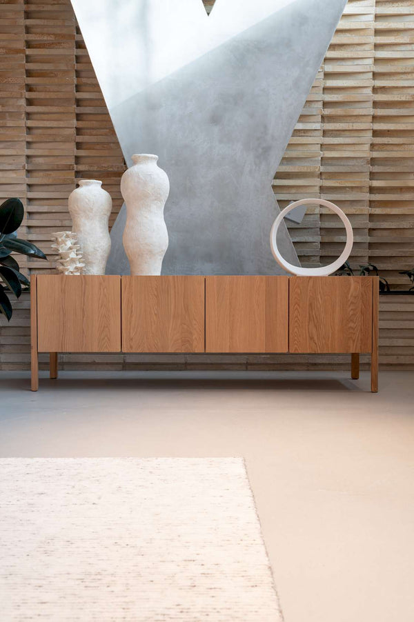 Nell Credenza, Light Oak, 71"W x 17.7"D x 23.6"H