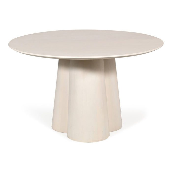 Clover Dining Table - White Wash, 48" Dia
