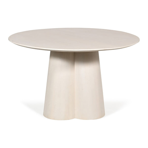 Clover Dining Table - White Wash, 48" Dia