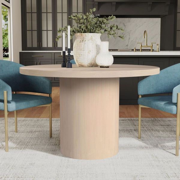 Indigo Road by Egypt Bianca 48" Round Natural Wood Dining Table