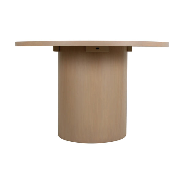 Indigo Road by Egypt Bianca 48" Round Natural Wood Dining Table