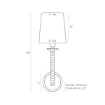 Wayman Sconce, Antique Brass