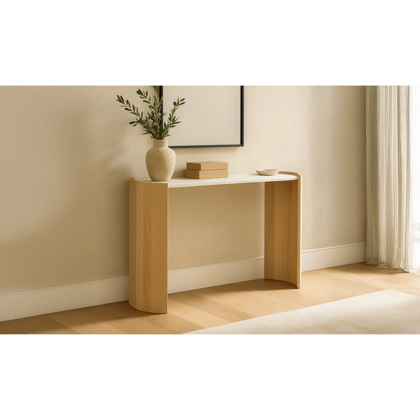 Dala Console Table White, 50” W x 17” D x 31” H