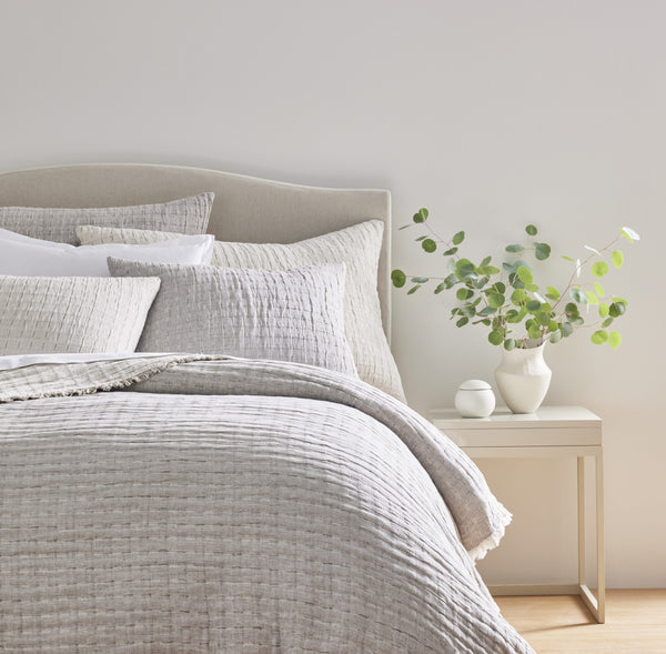 Devon Oversized Throw & Sham Collection, Oak/Linen Reversible