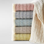 Devon Oversized Throw & Sham Collection, Ivory/Linen Reversible