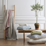 Devon Oversized Throw & Sham Collection, Ivory/Linen Reversible