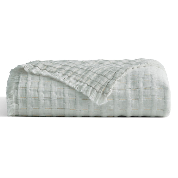 Devon Oversized Throw & Sham Collection, Mist/Linen Reversible