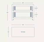 Driftway Low Shelf - Chalk, 56"W x 18"D