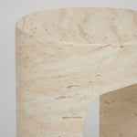 Wesley Drink Table, Cavern Marble, 10"Dia x 20"H