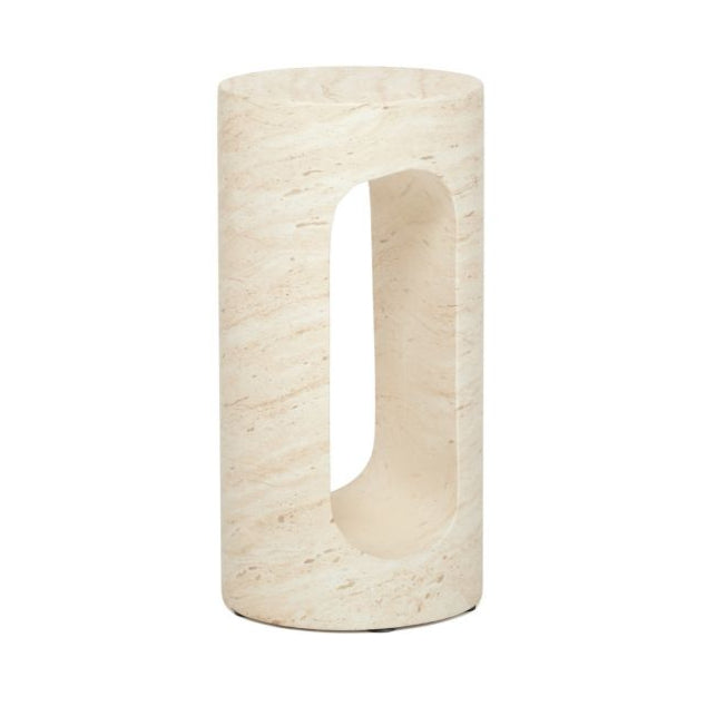 Wesley Drink Table, Cavern Marble, 10"Dia x 20"H