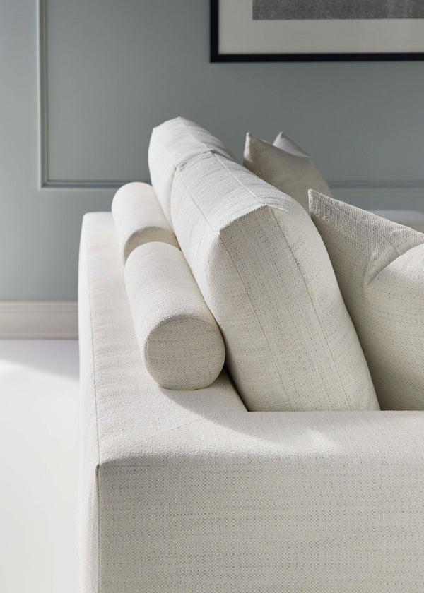 Lucca Two Seat Sofa, Kipri Snow Performance Fabric, 95"W