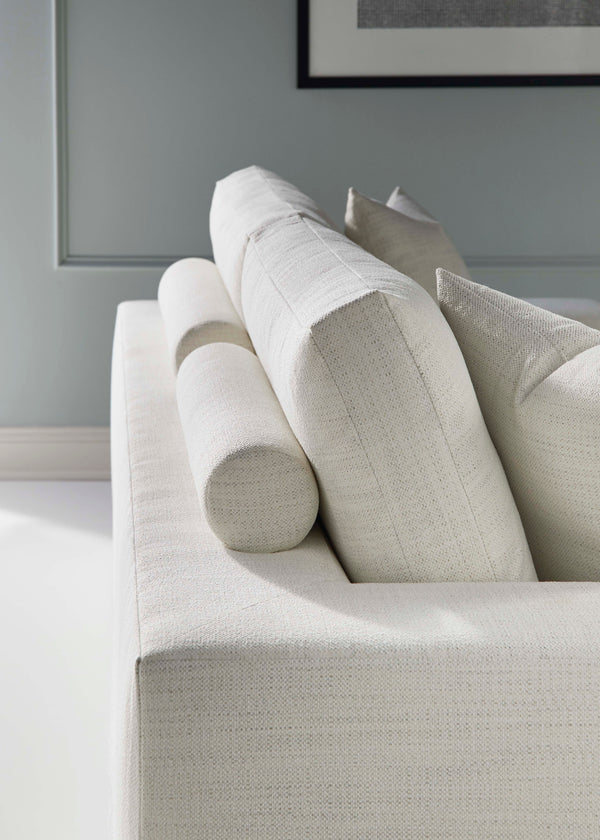 Lucca Sectional (moveable piece so can be LAF or RAF), 146.5" x 117" Kipri Snow Performance Fabric