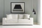 Lucca Two Seat Sofa, Kipri Snow Performance Fabric, 95"W