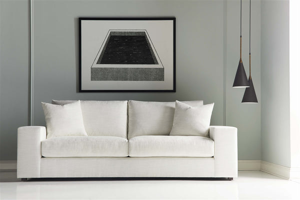 Lucca Two Seat Sofa, Kipri Snow Performance Fabric, 95"W