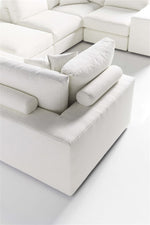 Lucca RAF Sectional, 117" Kipri Snow Performance Fabric