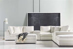 Lucca Ottoman/Bumper, Kipri Snow Performance Fabric, 43.5"W x 29.5"D