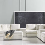Lucca RAF Sectional, 117" Kipri Snow Performance Fabric