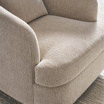 Ode Swivel Chair, Topper Oatmeal Performance Fabric
