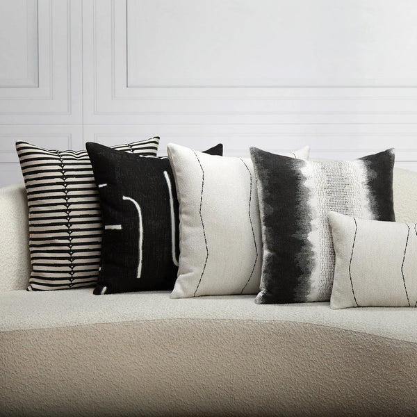 Oblique Lumbar Pillow - Ebony, 12" x 20"