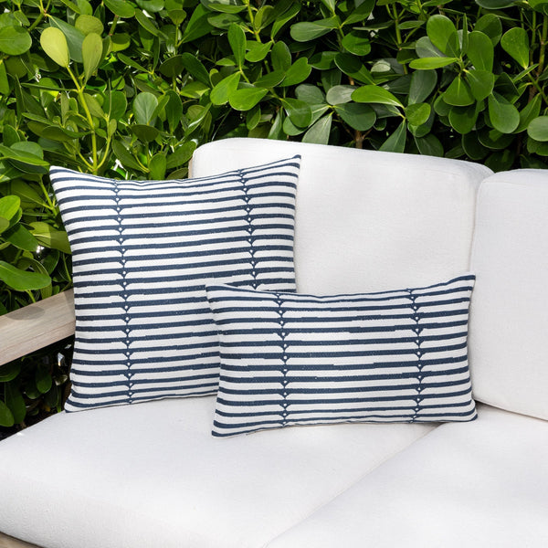 Sincerity Lumbar Pillow - Denim, 12" x 20"