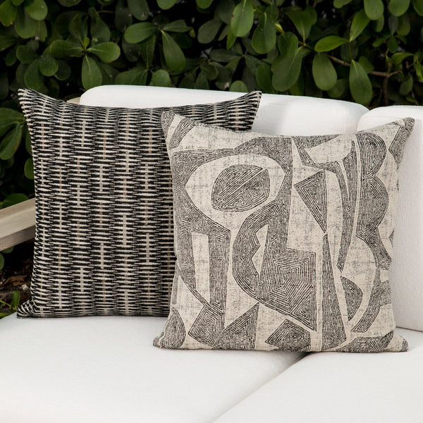 Intertwine Pillow - Ebony, 22" x 22"