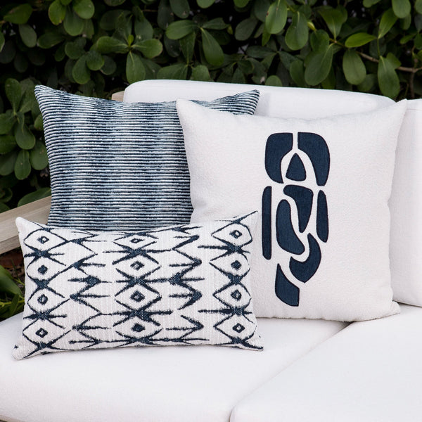 Ritual Lumbar Pillow - Indigo, 12" x 20"