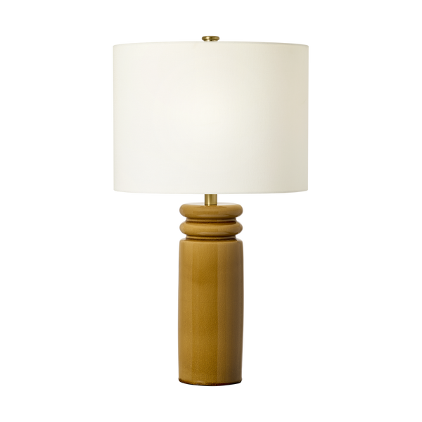 Feikudo Medium Table Lamp, Cracked Honey, 25.9"H