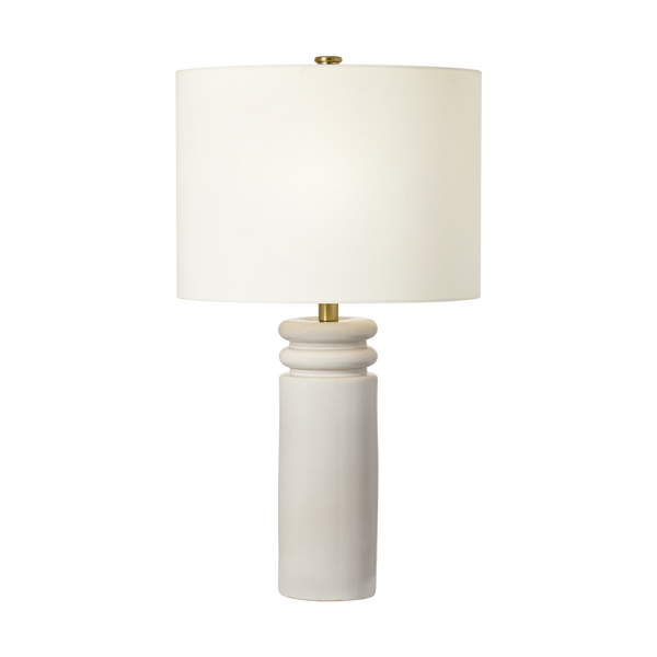 Feikudo Medium Table Lamp, Glossy White, 25.9"H
