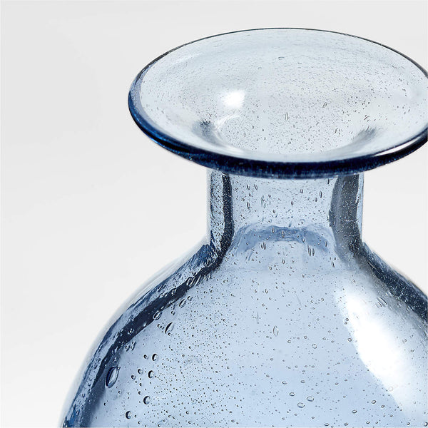 Eider Bud Vase - Light Blue Glass, 5"