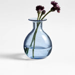 Eider Bud Vase - Light Blue Glass, 5"