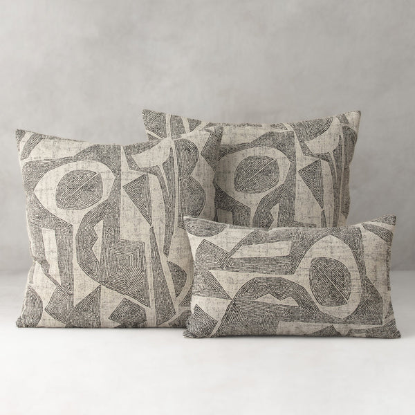 Influence Pillow - Ebony, 22" x 22"