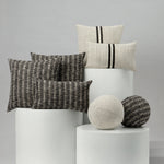 Intertwine Pillow - Ebony, 22" x 22"
