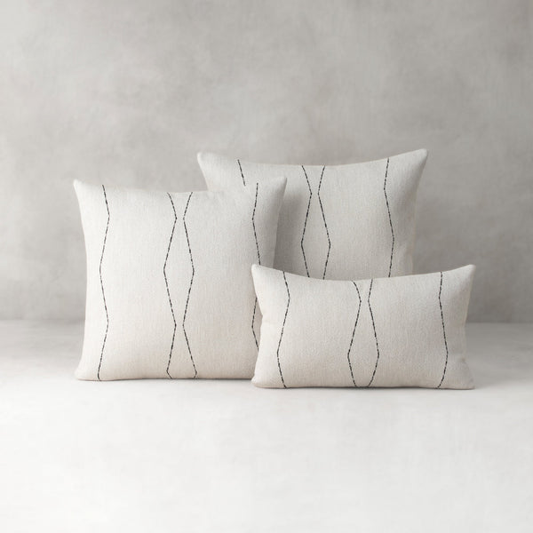 Oblique Lumbar Pillow - Ebony, 12" x 20"