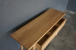 Solid Oak, French Console, Light Oak , 3 Drawers, 60"W x 18" D x 33" H
