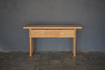 Solid Oak French Console, Oak, 3 Drawers, 60"W x 12"D x 33"H