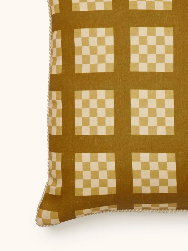 Lattice Wheat Pillow, 24" x 24"