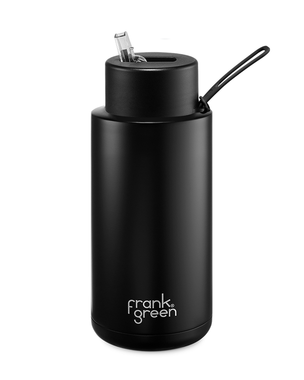 Ceramic Reusable Bottle 34oz, Midnight