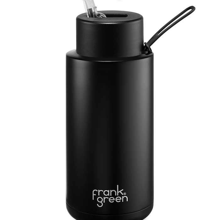 Ceramic Reusable Bottle 34oz, Midnight